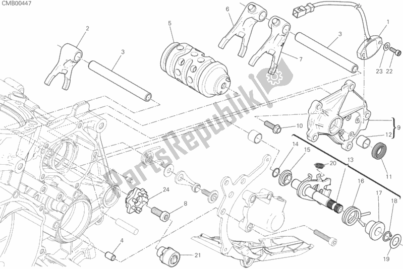 Toutes les pièces pour le Contrôle De Changement De Vitesse du Ducati Superbike 1299S 90 TH Anniversario USA 2017